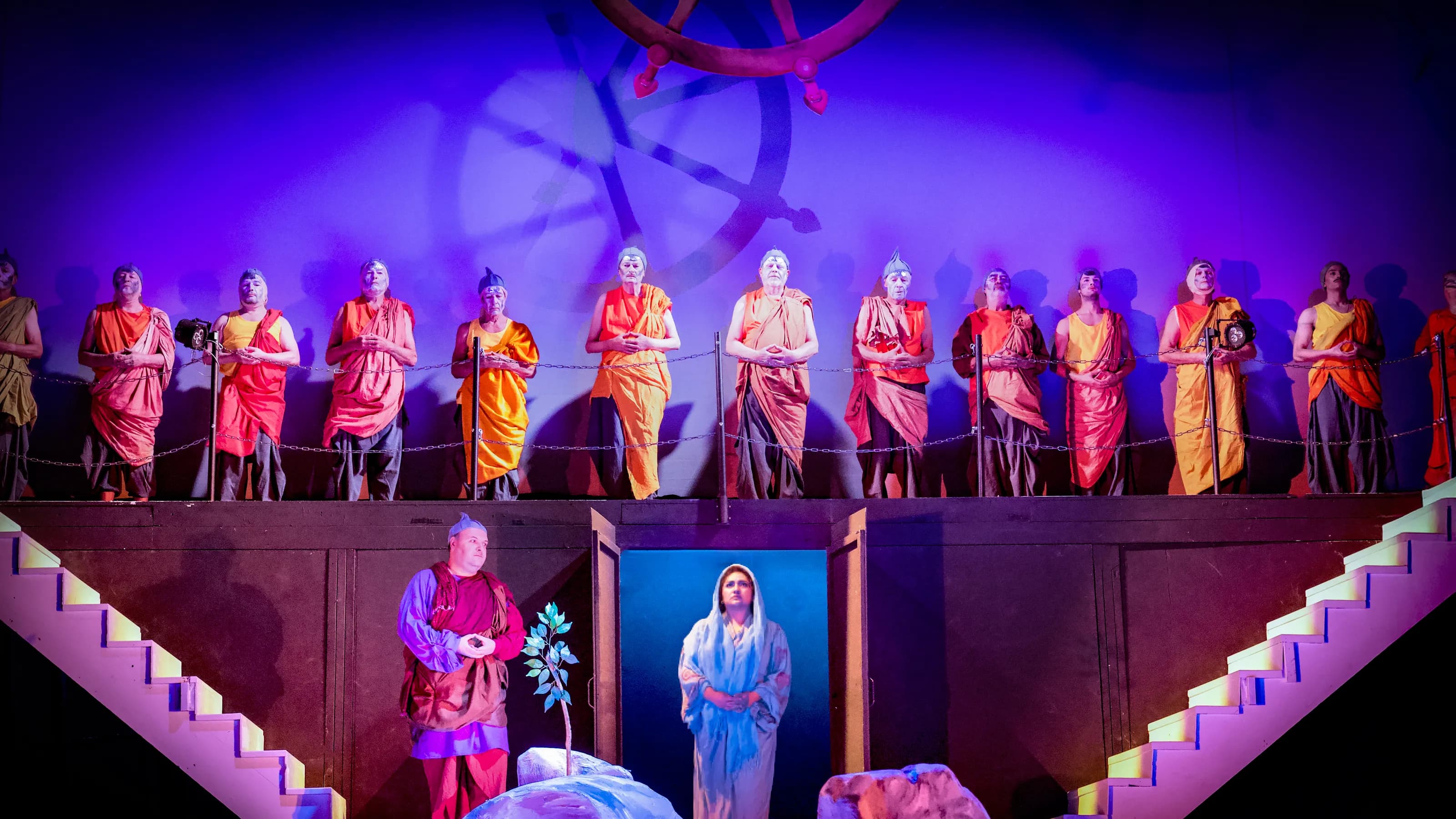 Adventsszene auf Bühne